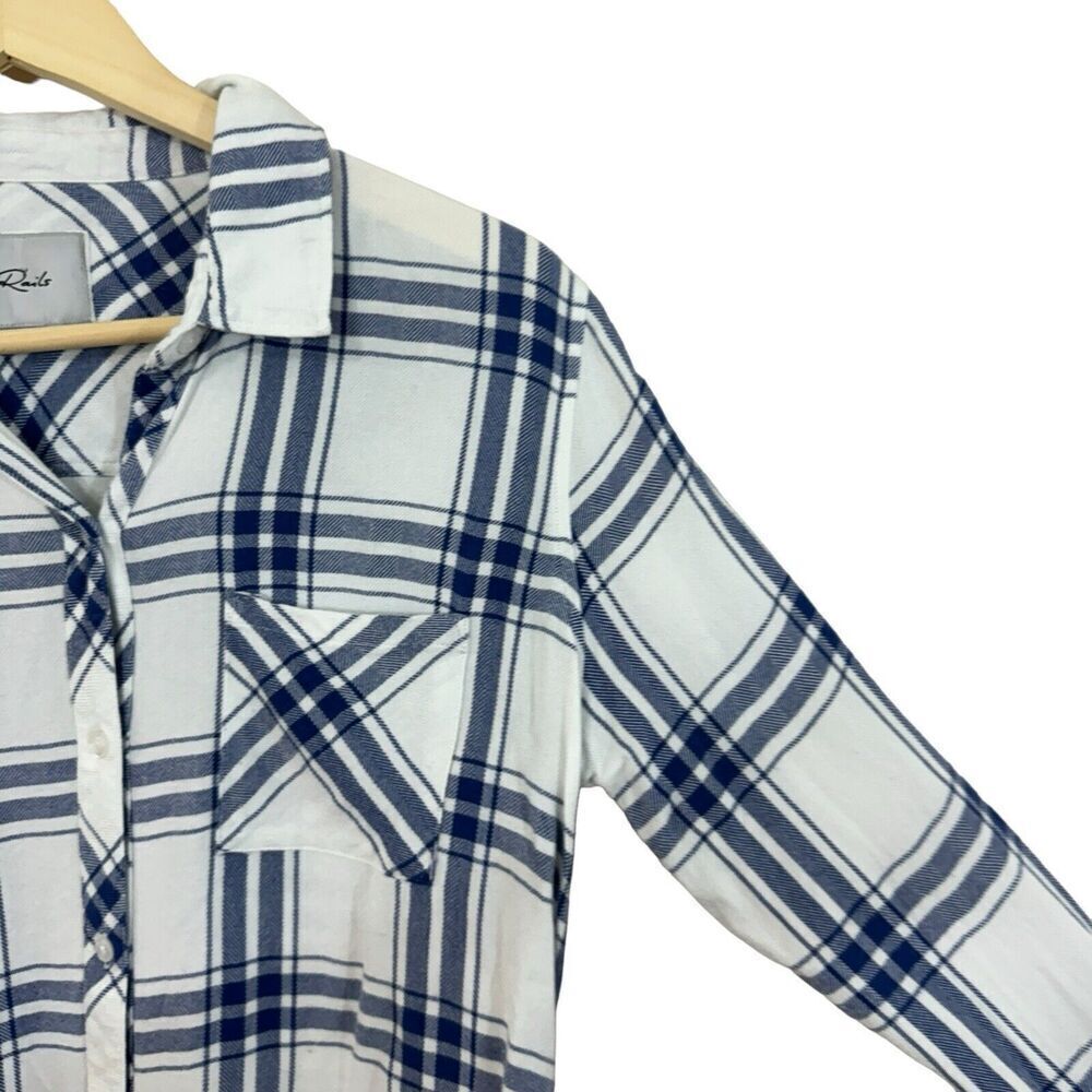 Rails Medium Button Front Hunter Sapphire Flannel… - image 8